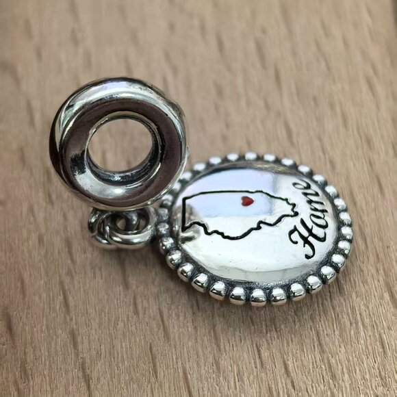 Pandora Chicago map Dangle Charm Pendant, S925 Silver Bracelets - Picture 3 of 4